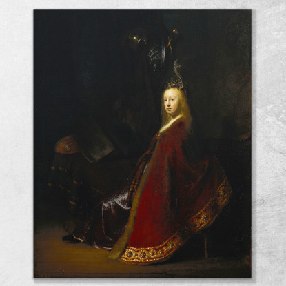 Minerva 2 Rembrandt van Rijn rvr100 quadro stampato su tela