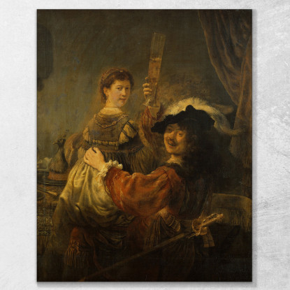 Rembrandt E Saskia Nella Scena Del Figliol Prodigo Rembrandt van Rijn rvr153 quadro stampato su tela