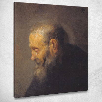 Studio Di Un Vecchio Di Profilo Rembrandt van Rijn rvr196 quadro stampato su tela
