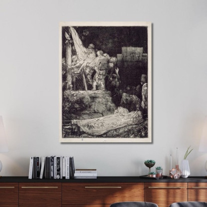 La Deposizione Dalla Croce Alla Luce Delle Fiaccole Rembrandt van Rijn rvr217 quadro stampato su tela