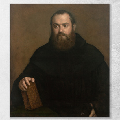 Un Monaco Con Un Libro Titian Tiziano Vecellio ttn2 quadro stampato su tela