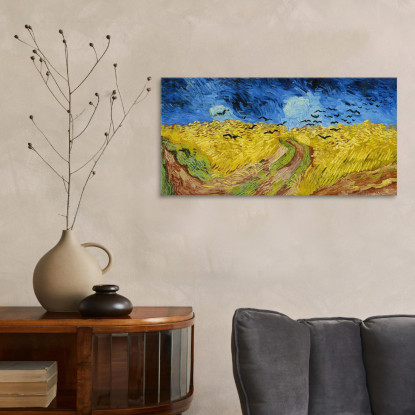 Campo Di Grano Con Corvi Vincent van Gogh vvg4 quadro stampato su tela