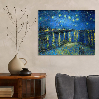 La Notte Stellata Sul Rodano Vincent van Gogh vvg20 quadro stampato su tela