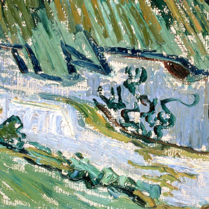 Case E Cottage Dal Tetto Di Paglia Vincent van Gogh vvg79 quadro stampato su tela