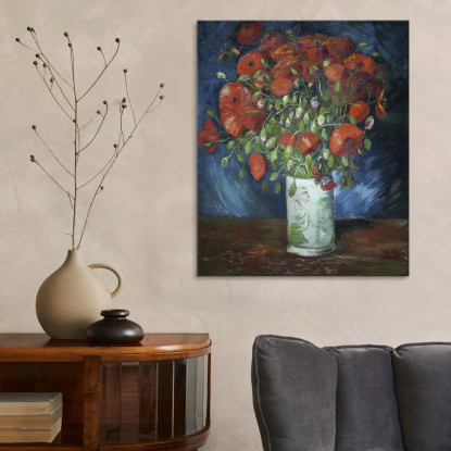 Vaso Con Papaveri 1886 Vincent van Gogh vvg332 quadro stampato su tela