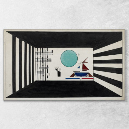 Costruisci Ii. Pittura Dello Gnomo Ii. Gnomi 1928 Wassily Kandinsky wk18 quadro stampato su tela