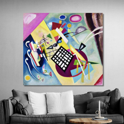 Griglia Nera Wassily Kandinsky wk20 quadro stampato su tela