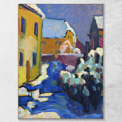 Cimitero E Canonica A Kochel Wassily Kandinsky wk29 quadro stampato su tela