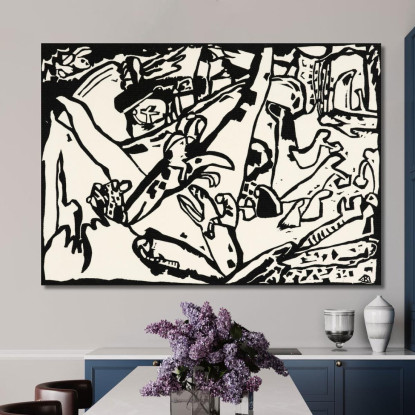 Composizione 2 1911 Wassily Kandinsky wk34 quadro stampato su tela