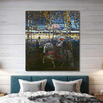Coppia In Sella 1906 Wassily Kandinsky wk40 quadro stampato su tela