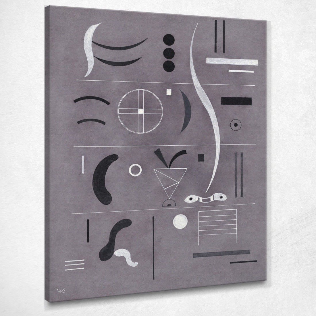 Quattro Parti 1932 Wassily Kandinsky wk63 quadro stampato su tela