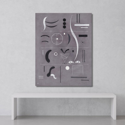 Quattro Parti 1932 Wassily Kandinsky wk63 quadro stampato su tela