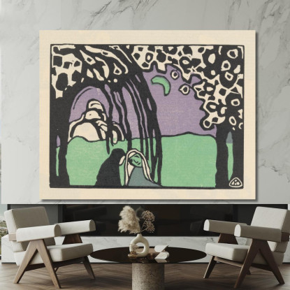 Suona Pl.20 Wassily Kandinsky wk135 quadro stampato su tela