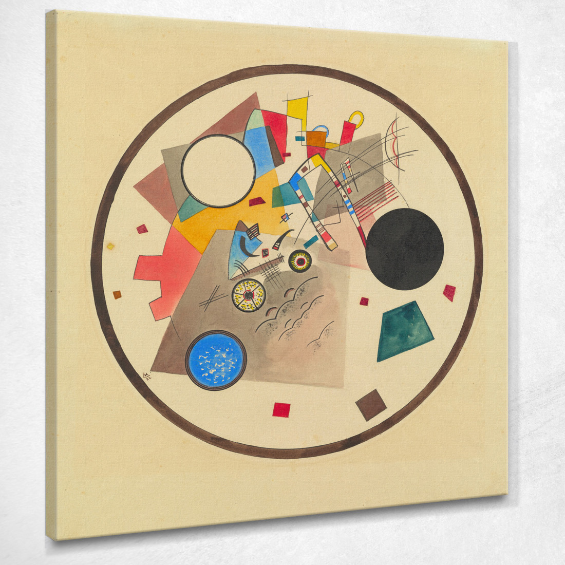 Cerchio Luminoso Wassily Kandinsky wk149 quadro stampato su tela