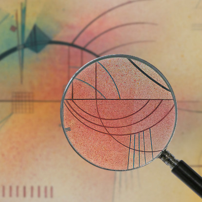 Linea Linea Wassily Kandinsky wk150 quadro stampato su tela