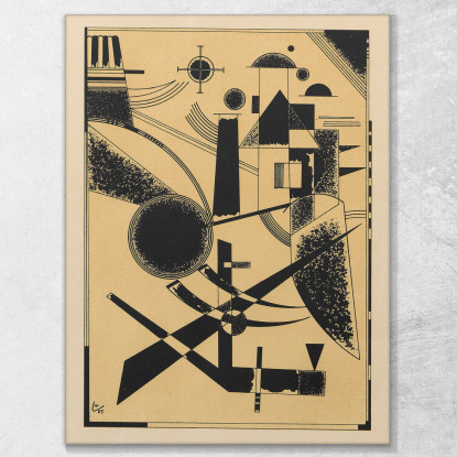 Litografia N. Iii Wassily Kandinsky wk154 quadro stampato su tela