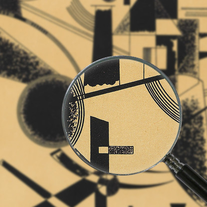 Litografia N. Iii Wassily Kandinsky wk154 quadro stampato su tela