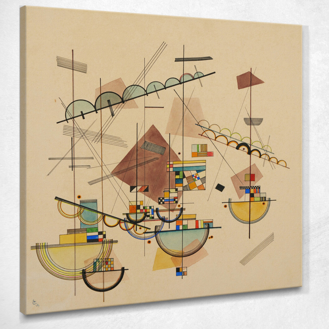 Liricamente Lirico Wassily Kandinsky wk155 quadro stampato su tela