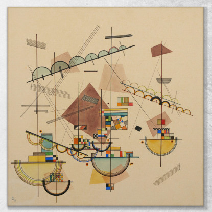 Liricamente Lirico Wassily Kandinsky wk155 quadro stampato su tela
