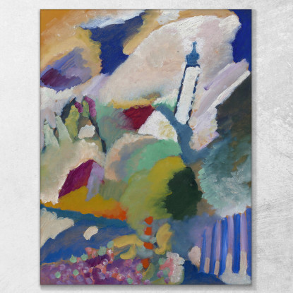 Murnau Con La Chiesa I Wassily Kandinsky wk163 quadro stampato su tela