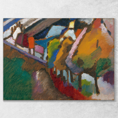 Castello E Chiesa Di Murnau Wassily Kandinsky wk165 quadro stampato su tela