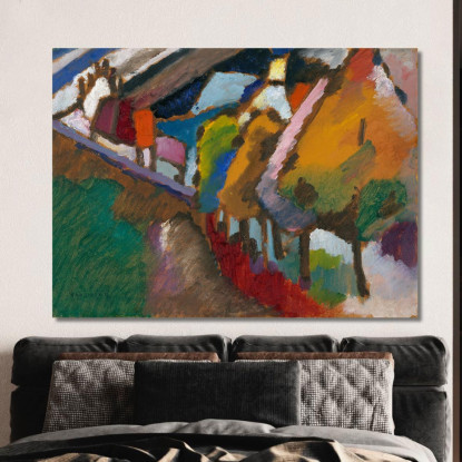Castello E Chiesa Di Murnau Wassily Kandinsky wk165 quadro stampato su tela