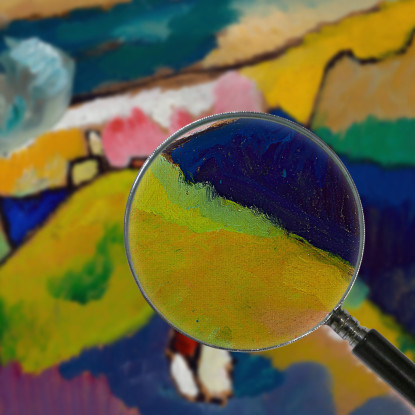 Murnau Paesaggio Montano Con Chiesa Wassily Kandinsky wk166 quadro stampato su tela