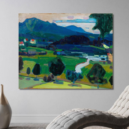 Murnau Vista Sullo Staffelsee Wassily Kandinsky wk168 quadro stampato su tela