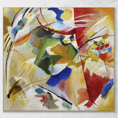 Dipinto Con Green Center Wassily Kandinsky wk182 quadro stampato su tela