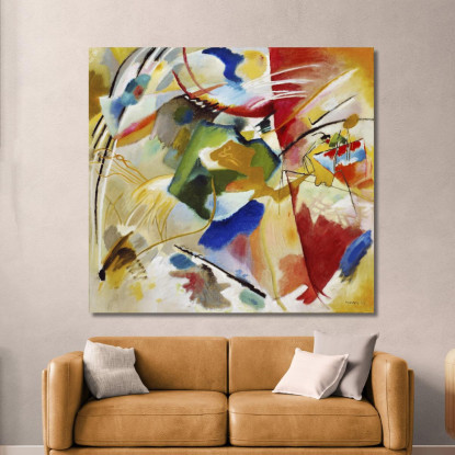 Dipinto Con Green Center Wassily Kandinsky wk182 quadro stampato su tela