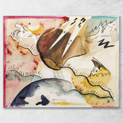 Paesaggio Della Pioggia Wassily Kandinsky wk196 quadro stampato su tela