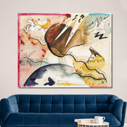 Paesaggio Della Pioggia Wassily Kandinsky wk196 quadro stampato su tela