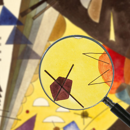 Tensione In Altezza 1924 Wassily Kandinsky wk227 quadro stampato su tela