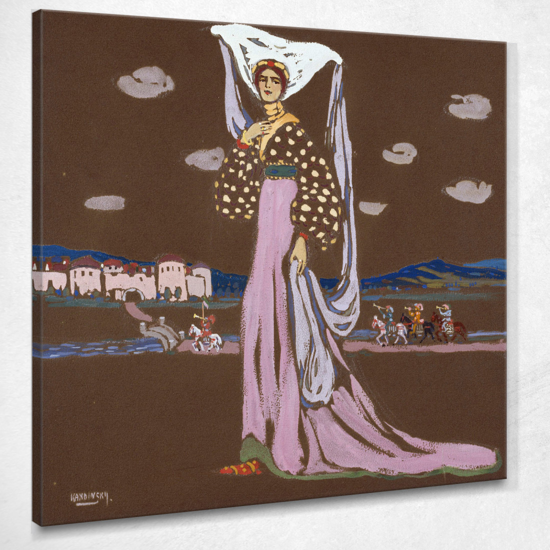 La Signora Che Cammina Nella Notte Wassily Kandinsky wk232 quadro stampato su tela