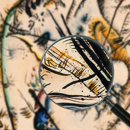 Acquerello Con Sette Tratti Wassily Kandinsky wk252 quadro stampato su tela