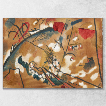 Bozza Per L'Improvvisazione 24 Troika Ii Wassily Kandinsky wk275 quadro stampato su tela