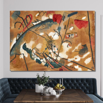 Bozza Per L'Improvvisazione 24 Troika Ii Wassily Kandinsky wk275 quadro stampato su tela