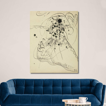 Disegno Secondo Macchia Blu Wassily Kandinsky wk279 quadro stampato su tela