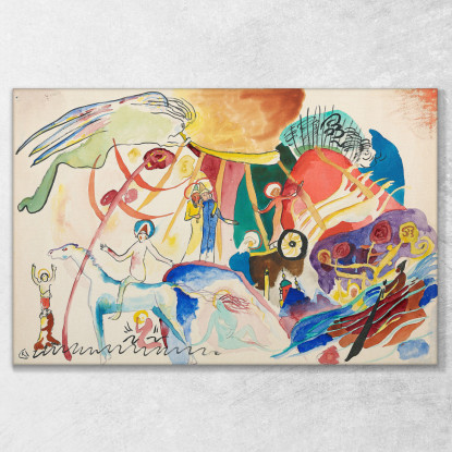 Design For All Saints Ii Composizione Con Santi Wassily Kandinsky wk282 quadro stampato su tela