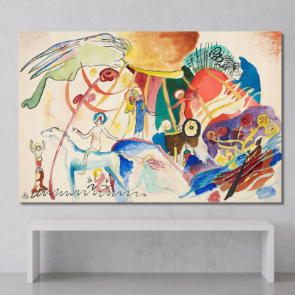 Design For All Saints Ii Composizione Con Santi Wassily Kandinsky wk282 quadro stampato su tela