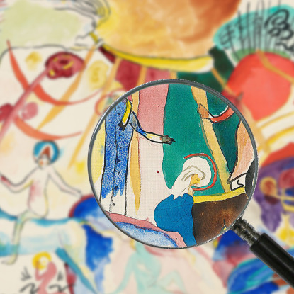 Design For All Saints Ii Composizione Con Santi Wassily Kandinsky wk282 quadro stampato su tela