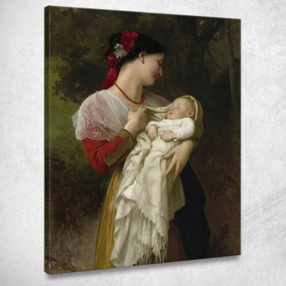 Ammirazione Materna William Bouguereau wbg7 quadro stampato su tela