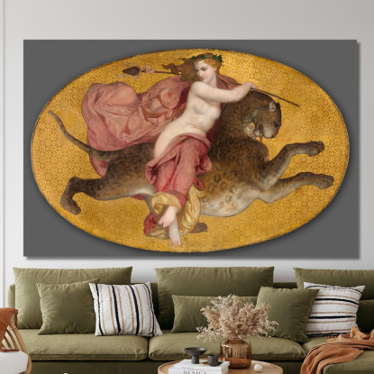 Baccante Su Una Pantera William Bouguereau wbg16 quadro stampato su tela