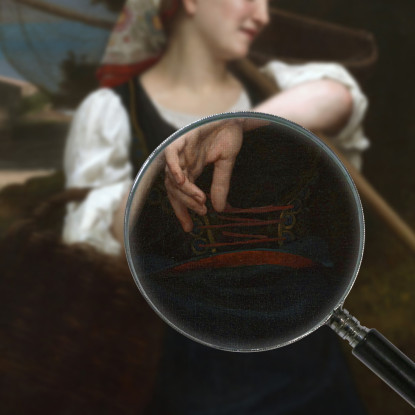 Figlia Del Pescatore William Bouguereau wbg30 quadro stampato su tela