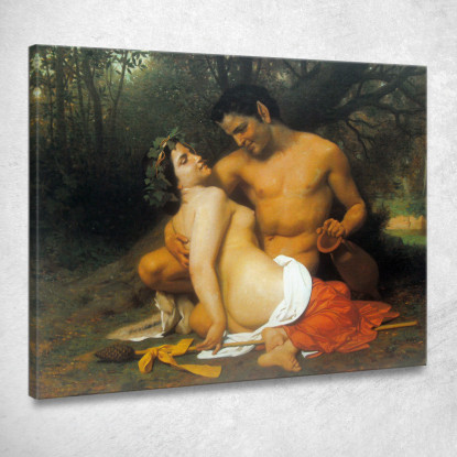 Fauno E Baccante William Bouguereau wbg38 quadro stampato su tela