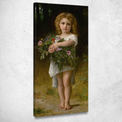 Fiori Di Primavera  William Bouguereau wbg40 quadro stampato su tela
