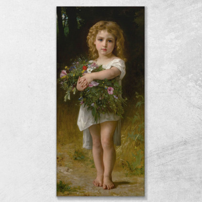 Fiori Di Primavera  William Bouguereau wbg40 quadro stampato su tela