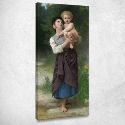 Fratello William Bouguereau wbg43 quadro stampato su tela