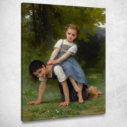Bourrique La Cavalcata Sul Pony William Bouguereau wbg60 quadro stampato su tela