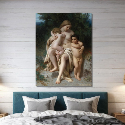 La Prima Discordia Tra Caino E Abele William Bouguereau wbg71 quadro stampato su tela